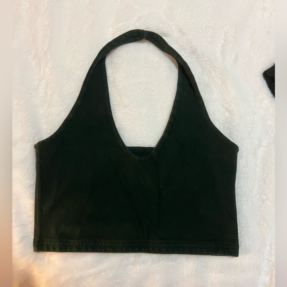 Dark Green haltertop